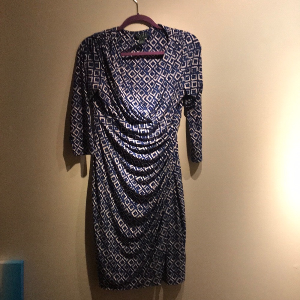 Blue patterned dress